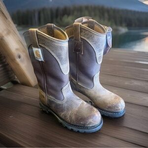 Carhartt Tan/Brown Work-composite toe. Size 6